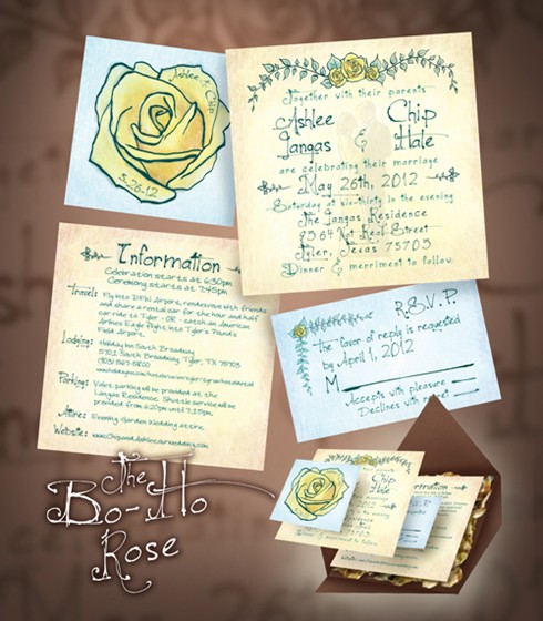 Print Design: The Old Holly Wood (Invitation)